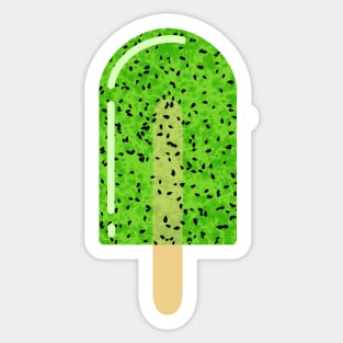 Tropical Fruit Popsicles on Black Sticker